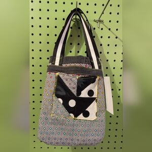 Handmade Upcycled Mini Colorful Geometric Tote Bag